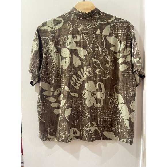 Tommy Bahama Hawaiian Palm Trees XXL Silk Shirt - Picture 2 of 6
